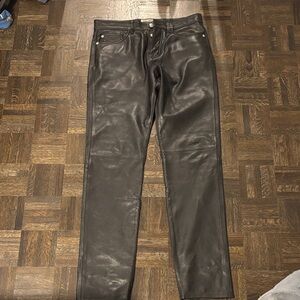 Unisex zadig & Voltaire Black Leather Jeans